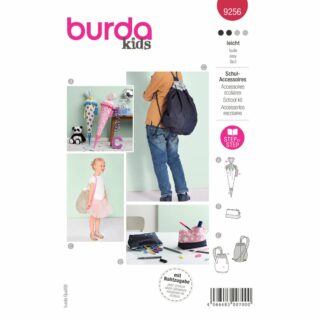 Burda Kids Schnittmuster Schultüte, Mäppchen und Turnbeutel Nr. 9256