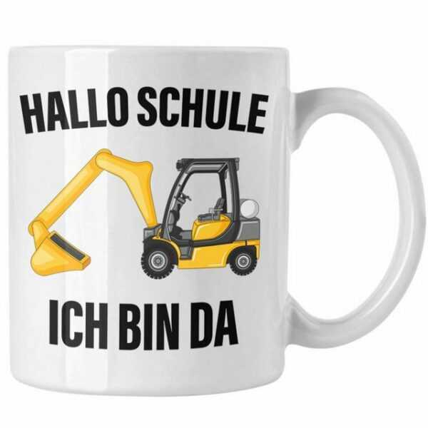 Trendation Tasse "Trendation - Einschulung Junge Geschenk für Schultüte Füllung Tasse Schulstart 1. Schultag Schuleinführung Schulanfang Geschenkidee Schulkind Jungs"