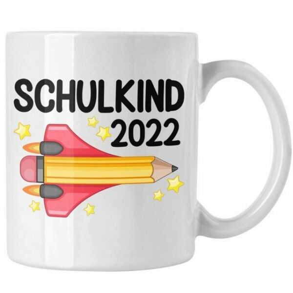 Trendation Tasse "Trendation - Einschulung Junge Mädchen Geschenk Schultüte Füllung Tasse Schulstart 1. Schultag Schuleinführung Schulanfang Geschenkidee Schulkind 2022"