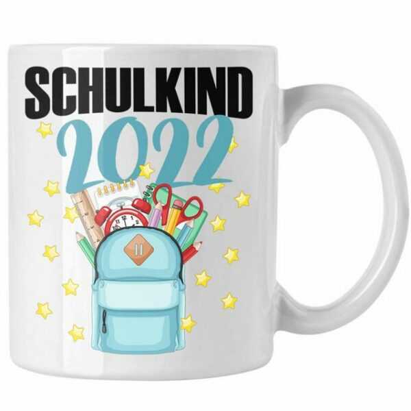 Trendation Tasse "Trendation - Einschulung Mädchen Geschenk Schultüte Füllung Tasse Schulstart 1. Schultag Schuleinführung Schulanfang Geschenkidee Schulkind 2022"