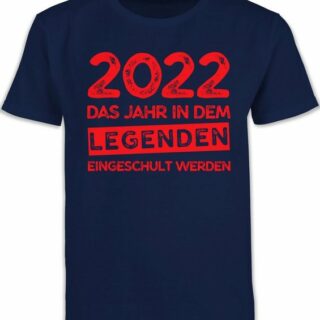 Shirtracer T-Shirt "2022 Das Jahr in dem Legenden eingeschult werden rot - Einschulung Junge Schulanfang Geschenke - Schulanfang Jungen Kinder T-Shirt" Schulkind 2022 Schulstart Zubehör