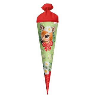 Roth Schultüte Roth Schultüte Reh 70cm, rund, Rot(h)-Spitze, Filzverschluss