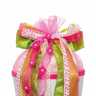 Roth Schultüte Schleife "Fairy", Pink / Grün, 50 x 23 cm, für Zuckertüte oder Geschenke