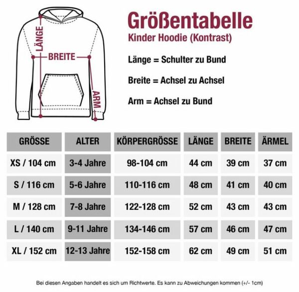 Shirtracer Hoodie Zum Fußball geboren zur Schule gezwungen - Kinder Sport Kleidung - Kinder Hoodie Kontrast schulkinder geschenke - kapuzenpulli zum fussball geboren - hodie em