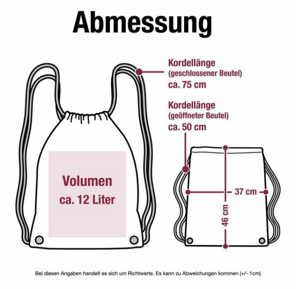 Shirtracer Turnbeutel Bye, Bye Kindergarten, Schulanfang & Einschulung Geschenk Turnbeutel