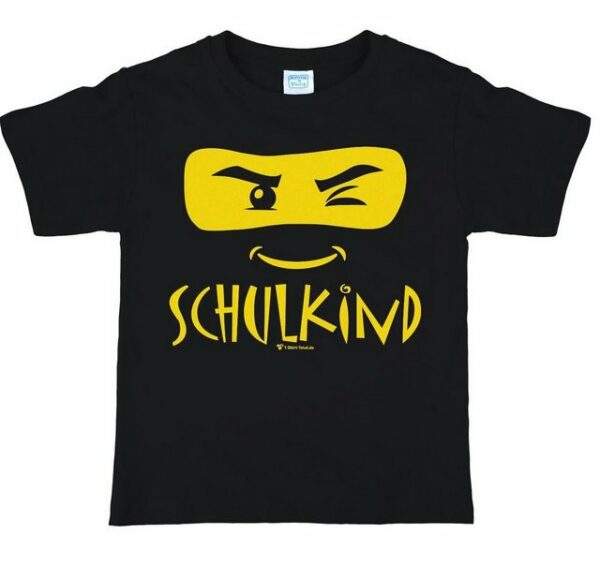 T-Shirt Total T-Shirt Kinder Shirt mit Masken Motiv - Schulkind