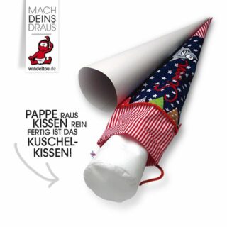 windeltou - MACH DEINS DRAUS Schultüte Schultüten-Set: Kissen und Papprohling, gefüllt