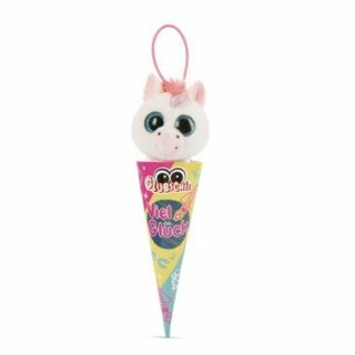 Nici Schultüte Glubschis Kuscheltier Anhänger 9cm Einhorn Milky-Fee Schlüsselanhänger, als Back to School Geschenk, mit großen Glitzeraugen