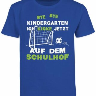 Shirtracer T-Shirt Bye Bye Kindergarten - Kicke Schulhof Einschulung Junge Schulanfang Geschenke