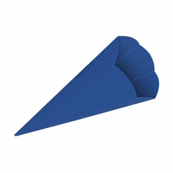 itenga Schultüte 3D Color Schultüten Bastelwellpappe 68CM BLAU - Schultüten Rohling zum