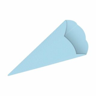 itenga Schultüte 3D Color Schultüten Bastelwellpappe 68CM HELLBLAU - Schultüten Rohling