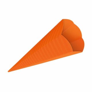 itenga Schultüte 3D Color Schultüten Bastelwellpappe 68CM ORANGE - Schultüten Rohling z