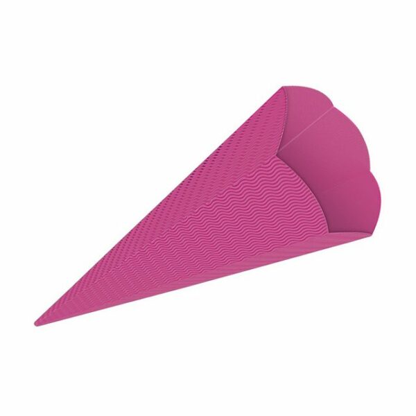 itenga Schultüte 3D Color Schultüten Bastelwellpappe 68CM PINK - Schultüten Rohling zum