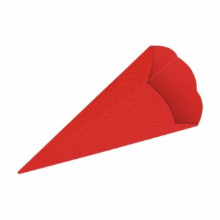 itenga Schultüte 3D Color Schultüten Bastelwellpappe 68CM ROT - Schultüten Rohling zum