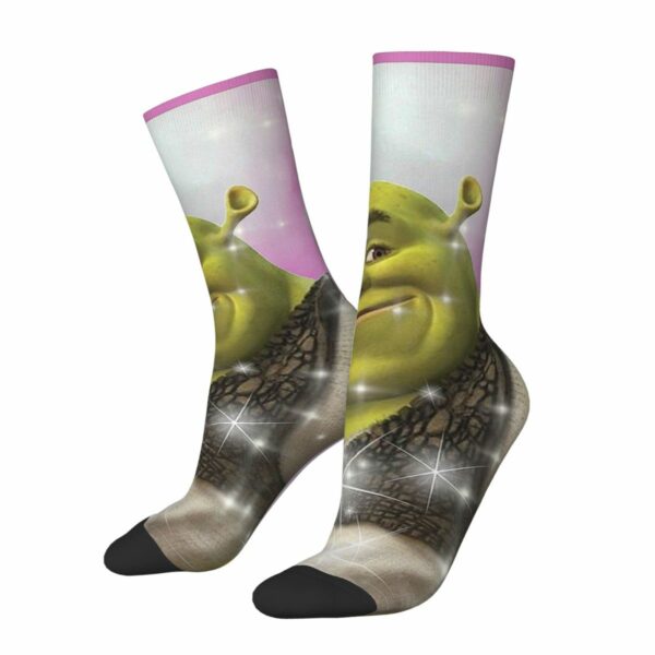 Shrek Fan Cam Drawstring Socks Sports Pouch 3D Print Backpack Boy Girls Mid-calf socks