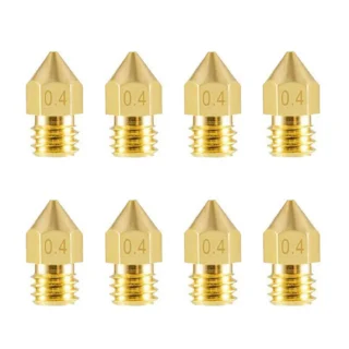 8Pcs 0.4mm MK8 Extruder Nozzles 3D Printer Nozzle for Creality Ender 3/3 Pro/3 V2 Ender 5/5 Pro, CR-10/10S Makerbot Anet A8