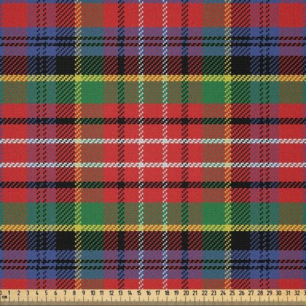 Abakuhaus Stoff DIY Bastler Stoff für Dekorationszwecke, Plaid Caledonia schottischen Stil