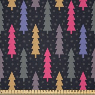 Abakuhaus Stoff DIY Bastler Stoff für Dekorationszwecke, Weihnachten Noel Bäume Schneeflocken