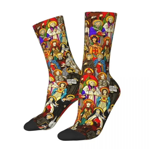 All Saints Jesus Christ Socks Shopping 3D Print Boy Girls Mid-calf Sock