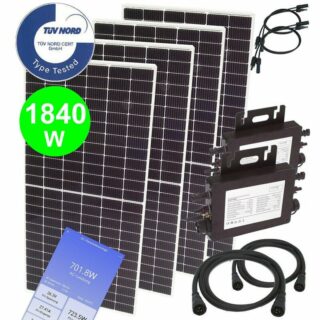 Balkonkraftwerk 1840W 1600W Photovoltaik Solaranlage WiFi Mikro-Wechselrichter