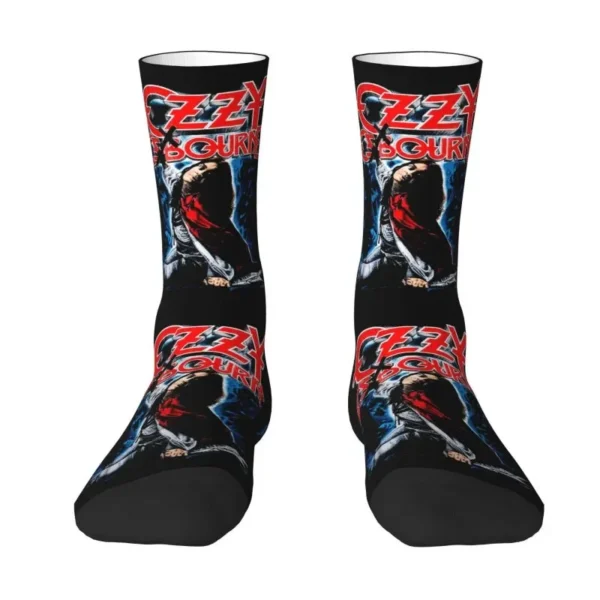 Cool Heavy Metal Singer Music Ozzy Osbourne Socks Men Women Warm 3D Printed Basketball Sports Socks