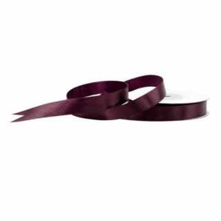 Creativery Satinband, Satinband 12mm x 25m Rolle Aubergine