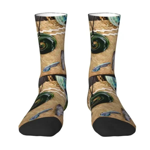 Cute Nz Maoris Culture Theme Socks Men Women Warm 3D Print Greenstone Koru Football Sports Socks