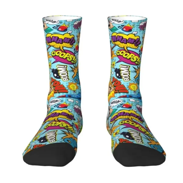 Cute Superhero Cartoon Anime Movie Socks Men Women Warm 3D Print Comic Book Arts Sports Basketball Socks