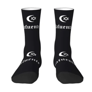 Dellafuente Mens Crew Socks Unisex Fashion 3D Print Musical Styles Dress Socks