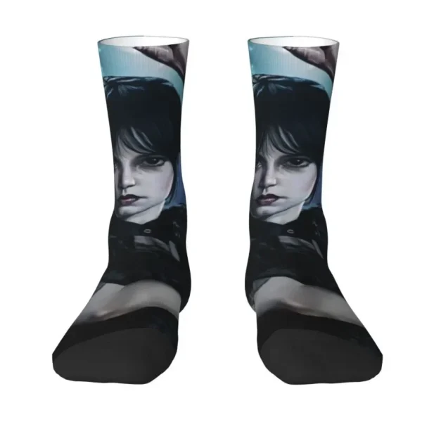 Fashion Wednesday Addams Horror Comedy TV Socks Men Women Warm 3D Print Football Sports Socks