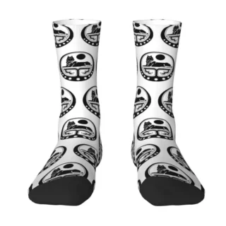 Fun Mens Coat Of Arms Of The Chechen Republic Of Ichkeria Dress Socks Unisex Warm Comfortable 3D Print Crew Socks