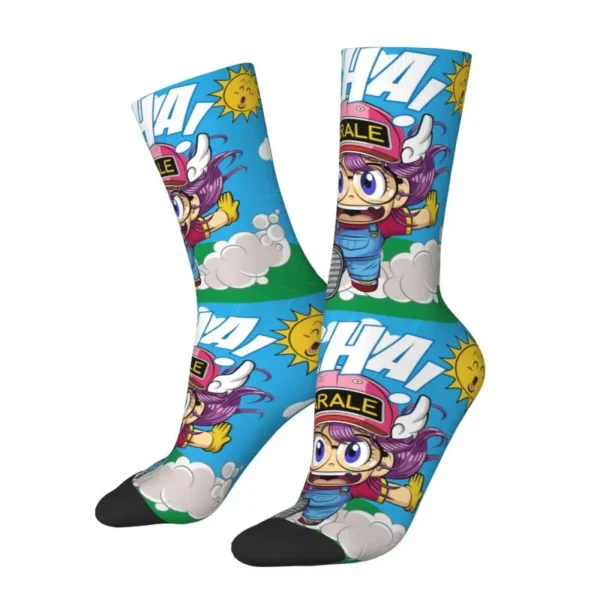 Funny Dr. Slump Socks Men Women Warm 3D Print Arale Norimaki Anime Manga Football Sports Socks