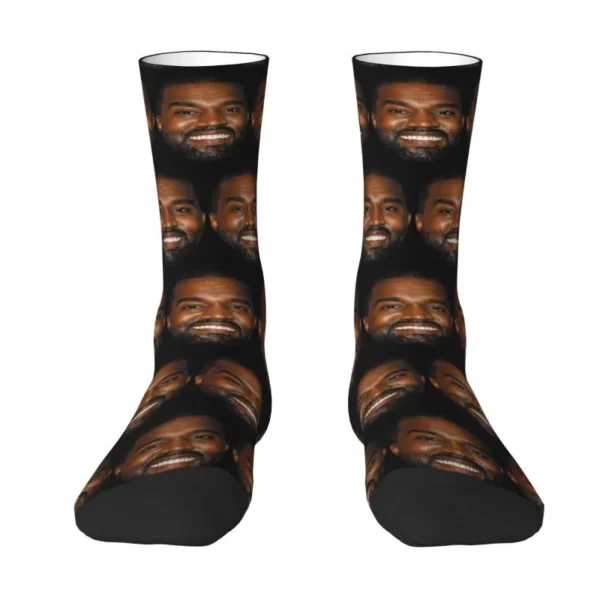 Funny Men's Funny Kanye West Meme Dress Socks Unisex Comfortable Warm 3D Print Crew Socks