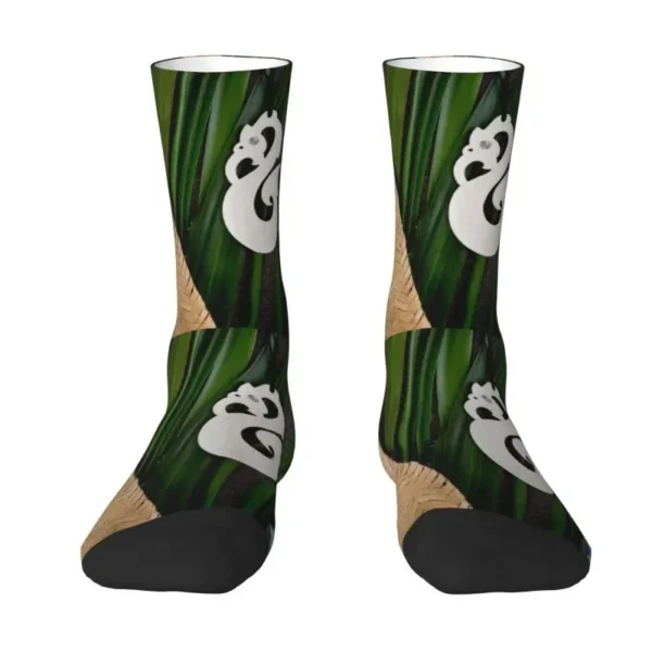 Harajuku NZ Maoris Culture Theme Socks Women Men Warm 3D Printing Bone Manaia And Paua Sports Basketball Socks