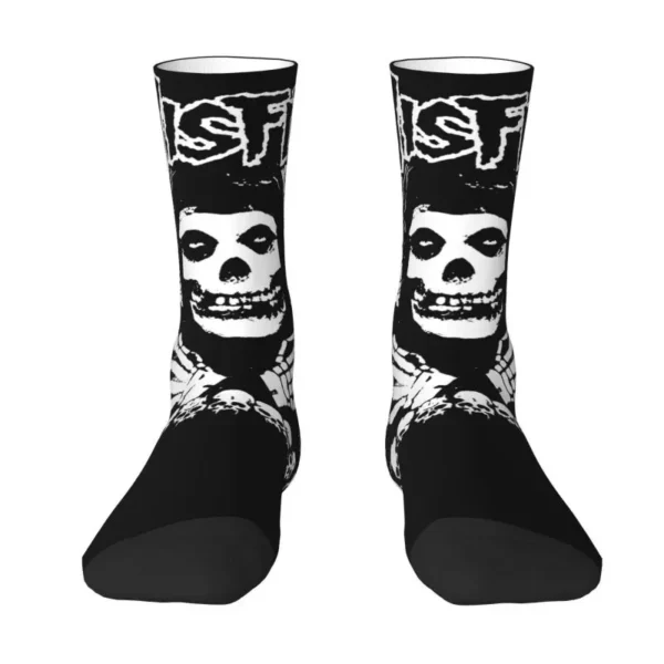 Harajuku Punk Rock Band Misfits Socks Men Women Warm 3D Printed Football Sports Socks