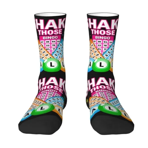 Harajuku Shake Those Balls Funny Bingo Socks Men Women Warm 3D Printed Football Sports Socks