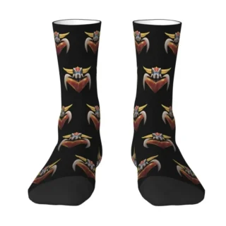 Harajuku UFO Robot Grendizer Goldorak Socks Men Women Warm 3D Printed Mazinger Z Sports Basketball Socks