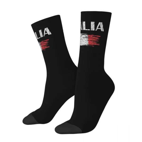 Italy Lovers Socks Gym 3D Print Boy Girls Mid-calf Sock