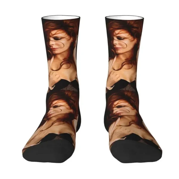 Kawaii Lovely Mylene Farmer Socks Women Men Warm 3D Printed French Singer Sports Basketball Socks