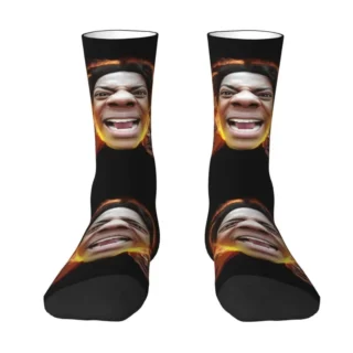 Kawaii Men's Angry Ishowspeed Dress Socks Unisex Warm Breathbale 3D Print Crew Socks