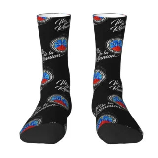 Kawaii Reunion Island 974 Socks Women Men Warm 3D Printing Basketball Sports Socks