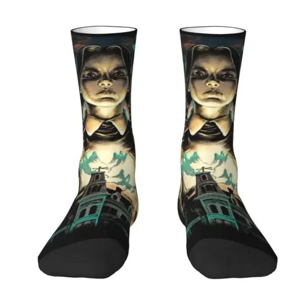 Kawaii Wednesday Addams Family Socks Women Men Warm 3D Printed Horror Comedy TV Football Sports Socks