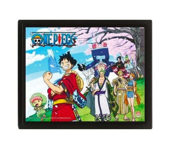 Mage-World Bild mit Rahmen One Piece - Strohhut-Piratenbande - 3D Poster Print mit Rahmen