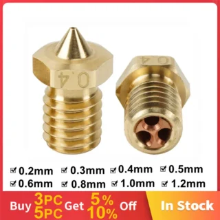 New Clone CHT Nozzle 0.4mm 0.6mm 0.8mm E3D V6 Brass Copper Nozzles High Flow Extruder Print Head For 1.75mm 3D Printer Parts