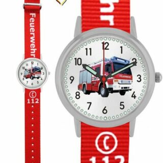 Pacific Time Quarzuhr Kinder Armbanduhr Feuerwehr Wechselarmband, Mix und Match Design - Gratis Versand