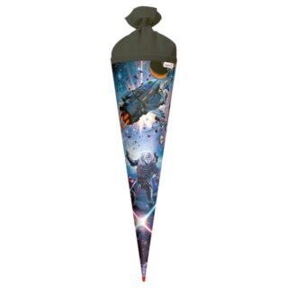 Roth Schultüte Motiv-Schultüte Space Fighter 70cm rund Rot(h)-Spitze blauer Glitter