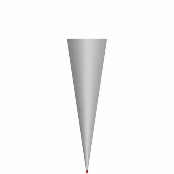 Roth Schultüte Rohling Grau, 70 cm, rund, ohne Verschluss, Zuckertüte für Schulanfang