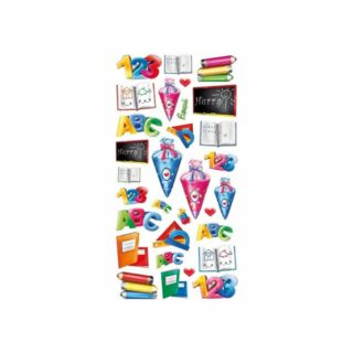 Roth Schultüte Roth Soft-Sticker Schule, 10x20cm, 31 Teile