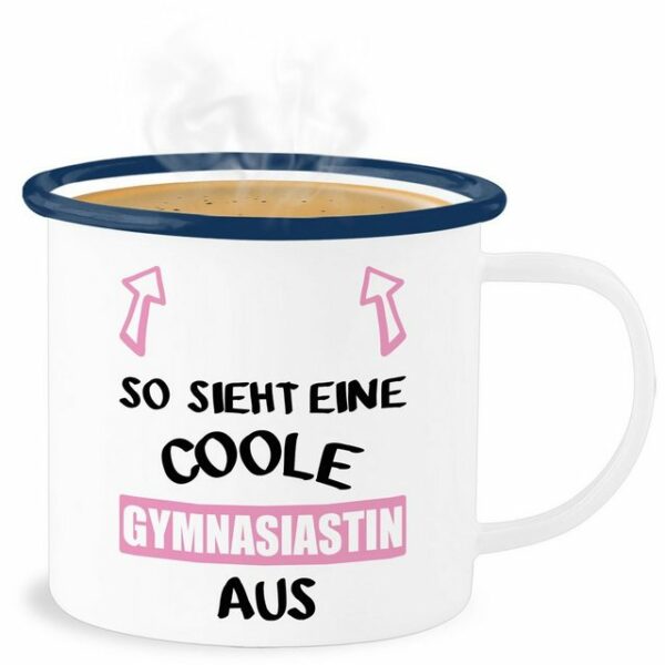 Shirtracer Becher So sieht eine coole Gymnasiastin aus, Stahlblech, Einschulung Geschenk Tasse