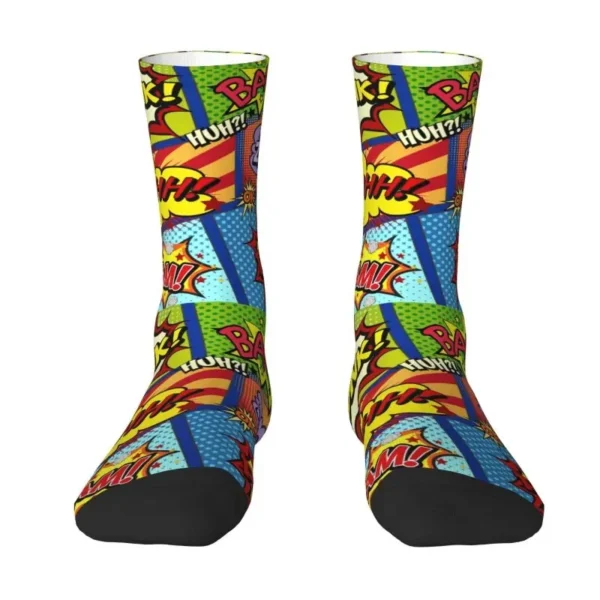 Superhero Cartoon Anime Movie Men's Crew Socks Unisex Novelty 3D Printed Dress Socks